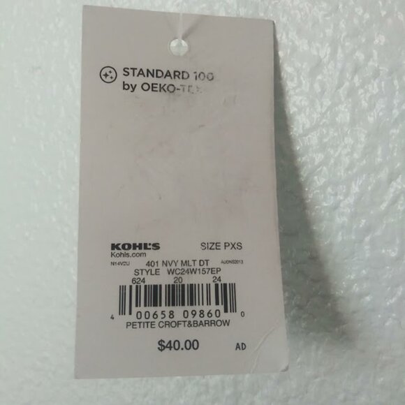 Croft & Barrow multicolored floral women's size PXS long sleeve blouse - Picture 14 of 15